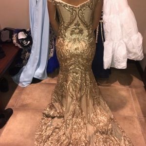 Gold prom dress